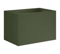Owoxanthellate Macetero de acero para jardín, 50 x 40 x 40 cm, color verde | Macetero resistente de acero laminado en frío para balcón, terraza y patio. Proporciona un espacio óptimo para tus plantas.