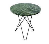OX Denmarq Mesa auxiliar Tall mini O Ø50 H50. base negra mármol verde