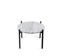 OX Denmarq Mesa bandeja Single Deck mármol blanco. estructura negra