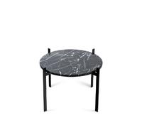 OX Denmarq Mesa bandeja Single Deck mármol negro. estructura negra