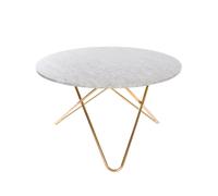 OX Denmarq Mesa Big O Table Mármol carrara. base de latón
