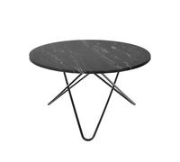 OX Denmarq Mesa Big O Table Mármol marquina. base negra