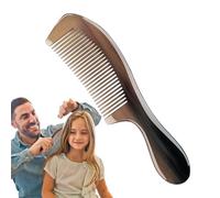 Ox Horn Comb - Wide Tooth Hair Brush, Anti-Static Horn Grooming Tool, Handmade Bone Styling Comb Massage Accessory | Natural For Men Women Seeking Gentle Beard Hair Care Daily Routine Hy