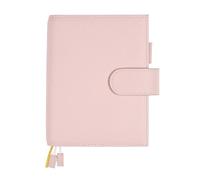 Ox Knight Funda de cuero A6 para planificador Hobonichi, Stalogy, Midori Hibino, Leuchtturm1917 y más, con lazo para bolígrafo, ranuras para tarjetas, bolsillo trasero y marcadores (rosa)