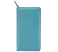 Ox Knight Funda de piel con cremallera para Hobonichi Weeks/Weeks Mega - con lazo para bolígrafo, ranuras para tarjetas y bolsillo trasero, Azul oscuro, Weeks, Compacto