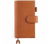 Ox Knight Funda de piel para Hobonichi Weeks/Weeks Mega - con lazo para bolígrafo, ranuras para tarjetas, bolsillo trasero y marcadores (marrón)