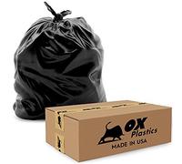 Ox Plastics - Bolsas muy resistentes para grandes contratistas de 250l y 3 mm de grosor - Bolsas de basura extra grandes para cubos de basura - 91 x 132 cm