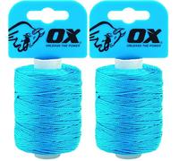 OX Pro Línea de constructores de nylon de alta visibilidad 105m Azul (Paquete de 2)