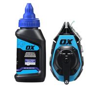 OX Pro - Paquete económico de línea de tiza de precisión de 50 pies, carrete de tiza Kevlar Ultra Fine Line con recambio de 1.5 onzas, relación de engranaje 3:1 OX-P630705