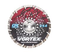OX Pro V14 - Hoja de diamante para hormigón, 230 mm/22,23 mm, diente turbo en V para corte rápido y larga vida, corta bordillos y losas, pavimentos de hormigón, tejas, ladrillos, materiales de