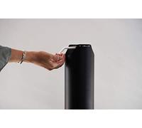 OX Tools Black Aluminium Foot Operated Hand Sanitizer Bollard OX-Bolardo desinfectante de Mano (Aluminio), Color Negro, Floor Standing
