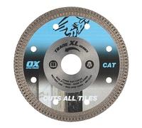 OX Trade XL Cuts All Tiles - Hoja de diamante de 125 mm x 22,23 mm, acabado sin astillas, corte húmedo y seco, cerámica y piedra natural