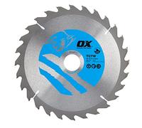OX Wood Cutting Circular Saw Blade 210/30mm, 28 Teeth ATB | Configuración de dientes ATB resistente, orificio escariado para un ajuste preciso al husillo, punta de tungsteno integrada