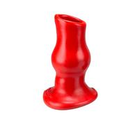 Oxballs Tapón Anal Hueco XXL, Color Rojo - 418 gr