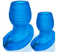 Oxballs - The Glowhole-1, tapón trasero hueco con inserto LED, azul Morph, pequeño tapón anal hueco