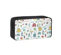 OXbnmm Abstraction Biology Chemistry4 - Estuche para lápices con cremallera suave, soporte de poliéster para estudiantes, profesores