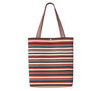 OXbnmm Bolsa de lona a rayas resistente de 340.2 g para la compra, bolsa de compras, bolsa de lavandería, bolsa de lavandería