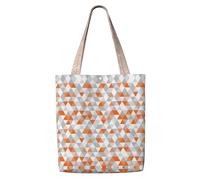 OXbnmm Bolsa de lona resistente con patrones de triángulos, 340.2 g, gran bolsa de comestibles, bolsa de compras, bolsa de mudanza, bolsa de lavandería