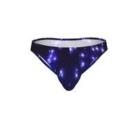 OXbnmm Bright Stars - Calzoncillos de bikini suaves para hombre, con estampado de estrellas, bragas sexis con bolsa de abultamiento, bragas elásticas de talle bajo para hombre, Negro, M