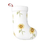 OXbnmm Calcetín de Navidad tradicional con estampado de girasol, 18 pulgadas, grande para familia, niños y regalos