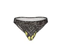 OXbnmm Calzoncillos de bikini para hombre, suaves, estampados, sexy, con bolsa de abultamiento, bragas elásticas de talle bajo para hombre, Negro, XXL