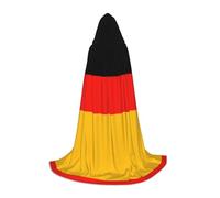 OXbnmm Capa con capucha de la bandera de Alemania para adolescentes, disfraz de bruja, vampiro, mago, baile de máscaras