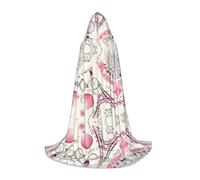 OXbnmm Capa con capucha para adolescentes de la Torre de París y una bicicleta, disfraz pequeño para cosplay, bruja, vampiro, mago, baile de máscaras