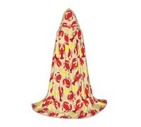 OXbnmm Capa de langosta y cangrejo con capucha para adolescentes, disfraz de bruja, vampiro, mago, baile de máscaras