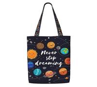 OXbnmm Cute Planet - Bolsa de lona resistente de 340.2 g para la compra, bolsa de mudanza, bolsa de lavandería