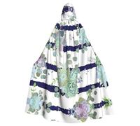 OXbnmm Disfraz de brujo a rayas para adultos, para festival renacentista, Halloween, cosplay, capa de larpa