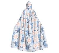 OXbnmm Disfraz de mago a rayas de flores para adultos, para festival renacentista, Halloween, cosplay, capa de larpa