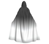 OXbnmm Disfraz de mago blanco a negro para adultos, para festival renacentista, Halloween, cosplay, capa de larpa