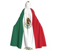 OXbnmm Disfraz de mago de la bandera de México para adulto, para festival renacentista, Halloween, cosplay, capa de larpa