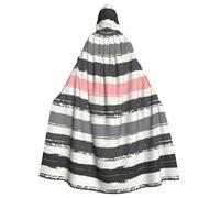 OXbnmm Disfraz de mago para adultos, color rosa claro y gris oscuro, para festival renacentista, Halloween, cosplay, capa de larpa