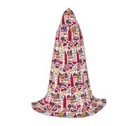 OXbnmm Escuela periódico en inglés, capa con capucha para adolescentes, disfraz de bruja, vampiro, mago, baile de máscaras