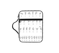 OXbnmm Funda protectora de viaje para diario con texto en inglés y alfabeto impreso en lenguaje de señas, bolsa portátil para libros de iglesia