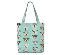 OXbnmm Funny English Bulldog - Bolsa de lona resistente de 340.2 g para la compra, bolsa de mudanza, bolsa de lavandería