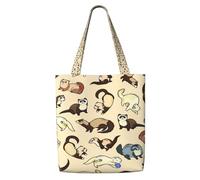 OXbnmm Hairy Ferret - Bolsa de lona resistente de 340.2 g para la compra, bolsa de mudanza, bolsa de lavandería