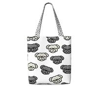 OXbnmm Merican Dog Head - Bolsa de lona resistente de 340.2 g para la compra, bolsa para trasladar la ropa sucia