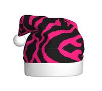 OXbnmm Sombrero de Navidad con estampado de cebra, tigre y leopardo rojo (1 unidad), sombrero de Navidad para adultos, unisex, para suministros de fiesta, gorras suaves