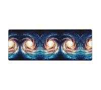 OXbnmm Universe Milky Way Galaxy - Alfombrilla de escritorio de gran tamaño, base gruesa, almohadilla ergonómica cómoda para control de precisión del mouse