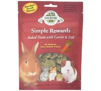 Oxbow Simple Rewards Golosinas horneadas con Zanahoria, eneldo y heno para Conejos, cobayas, Chinchillas y Mascotas pequeñas, 3 onzas (Paquete de 1)