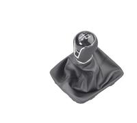 Oxektgb Coche Pomo Palanca Cambios para Seat para Leon III 3 MK3 2012 2013 2014 2015 2016 2017 Perilla Cambio Marchas de 5/6 velocidades con Funda Cuero PU Palanca Velocidad Coche(5 Speed)