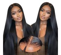 Oxeyegirl 12 pulgadas 9x6 recto 200% densidad peluca para mujer natural brasileño peluca natural sin pegamento, cabello humano sin pegamento, desgaste y Go peluca humana cabello pre plucked pre