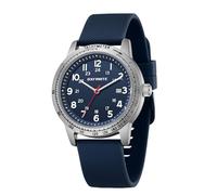 OXFANITE Relojes para hombre, fáciles de leer, impermeables, con correa de silicona, 24 horas, estilo militar, táctico, casual, 9102-azul, Mentira en barbecho