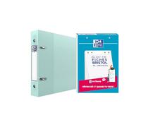 OXFORD 1 Bloque de 30 enchufes Bristol A5 148X210 pequeños azulejos con 1 archivador A5 azul