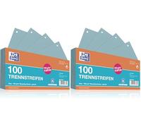 Oxford 100 separadores de tarjetas perforadas azules de 190 g/m² (Paquete de 2)