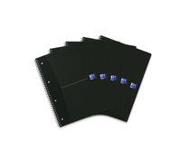 Oxford 100050231 - Cuaderno de anillas (A4, 5 unidades), negro