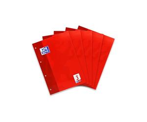 Oxford 100050342 - Bloc de recambio (A4, 5 unidades), rojo