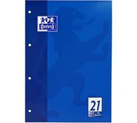 Oxford 100050347 bloque líneas 21 - A4, 50 hojas, 90 g/m², 4 orificios